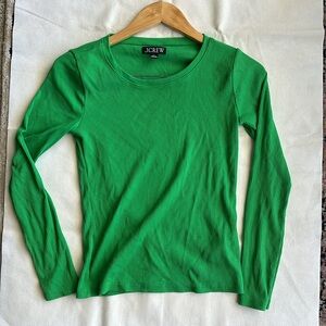 Jcrew green Long-sleeve T-shirt in vintage rib  SZ Small